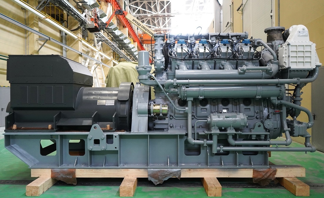 Коломенский завод изготовил и направил Трансэнергопрому газопоршневой двигатель-генератор 1-9ГМГ.